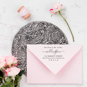 今後のMr & Mrsスクリプト名エレガント差出人住所 セルフインキングスタンプ