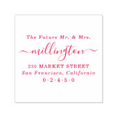 今後のMr & Mrsスクリプト名エレガント差出人住所 セルフインキングスタンプ (デザイン)