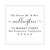 今後のMr & Mrsスクリプト名エレガント差出人住所 ラバースタンプ (インプリント)