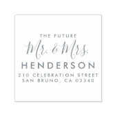 今後のMr & Mrsスクリプト名モダン差出人住所 セルフインキングスタンプ (デザイン)