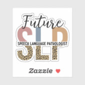 今後のSLP音声病理医Leopard Print シール (シート)