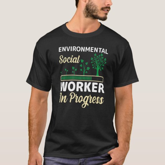 今後のSociで進行中の環境社会労働者 Tシャツ (正面)