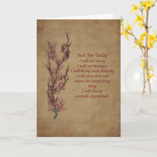 今感動的日の引用文 カード (黄色い花)