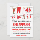 今我々は赤アパレルのクリスマス招待状 招待状 (正面)