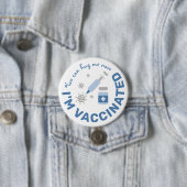 「今抱きしめて、ワクチン接種を受けてる」 缶バッジ (インサイチュ)