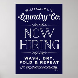 今採用おもしろいパーソナライズされた洗濯プリント海軍 ポスター