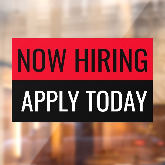 今採用を適用する今日プレーンプロフェッショナルビジネス ウィンドウサイン (シート2)