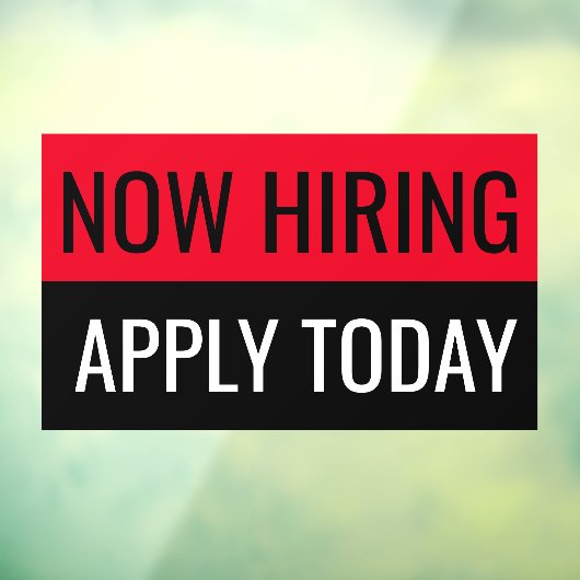 今採用を適用する今日プレーンプロフェッショナルビジネス ウィンドウサイン (シート3)