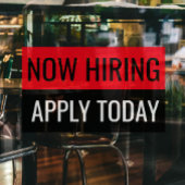 今採用を適用する今日プレーンプロフェッショナルビジネス ウィンドウサイン