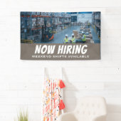 今採用ウィークエンドシフト利用可能バナーカスタム 横断幕 (インサイチュ)