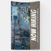 今採用ウィークエンドシフト利用可能バナーカスタム 横断幕 (縦)