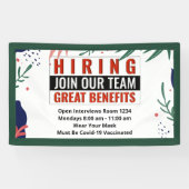 今採用チームのインタビューに参加 横断幕 (横)