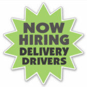 今採用デリバリードライバースターバストシール シール (正面)