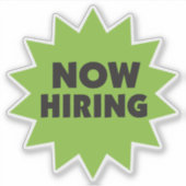 今採用ブラックオングリーンスターバスト シール (正面)