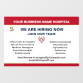 今採用救済希望の従業員のパーソナライズ ウィンドウサイン (シート)