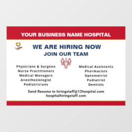 今採用救済希望の従業員のパーソナライズ ウィンドウサイン