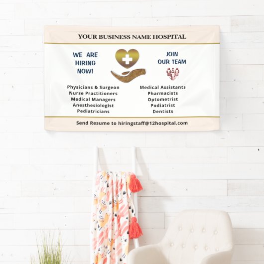 今採用救済希望の従業員のパーソナライズ 横断幕 (インサイチュ)