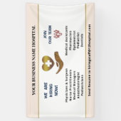 今採用救済希望の従業員のパーソナライズ 横断幕 (縦)