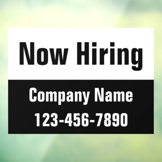 今採用白黒会社名電話番号 ウィンドウサイン (シート3)