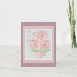 今日あなたのために祈りました | ガーベラの水彩画 ノートカード