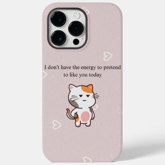 今日あなたを好きなふりをする気力がない Case-Mate iPhoneケース (裏面)