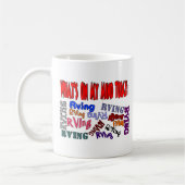 今日ある何が私の心RVINGに コーヒーマグカップ (左)