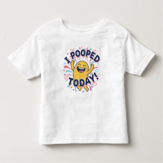 今日うんこした！ トドラーTシャツ