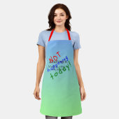 今日おもしろいではない姦淫引用文 エプロン (着用した状態)