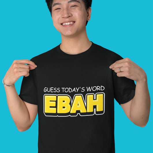 今日おもしろいの単語のタイポグラフィを推測 Tシャツ