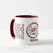 今日おもしろいの機嫌はコーヒーが後援している マグカップ (正面左)