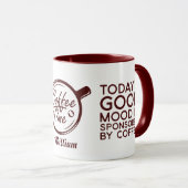 今日おもしろいの機嫌はコーヒーが後援している マグカップ (正面右)