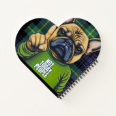 今日おもしろいはフランスのないブルドッグの援助 ノートブック (裏面)