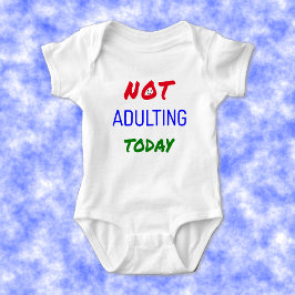 今日おもしろいは不和文字 ベビーボディスーツ