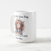 今日おもしろいは君の日ではない コーヒーマグカップ (正面左)