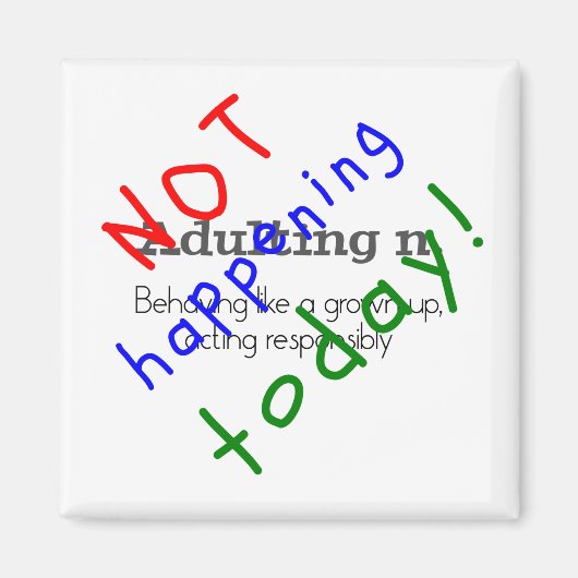 今日おもしろいは引用文姦淫が起こらない マグネット (正面)