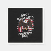 今日おもしろいは悪い共産主義者が焼いてる スタンダードカクテルナプキン (正面)
