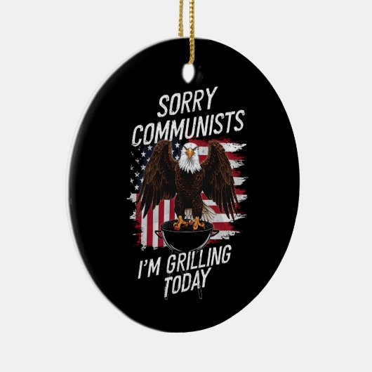 今日おもしろいは悪い共産主義者が焼いてる セラミックオーナメント (右)