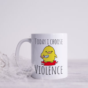 今日おもしろいは暴力を選ぶ コーヒーマグカップ