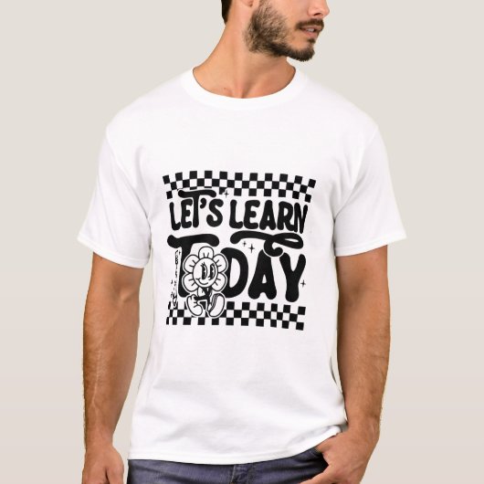 今日から学ぼう先生と生徒の初登校 Tシャツ (正面)
