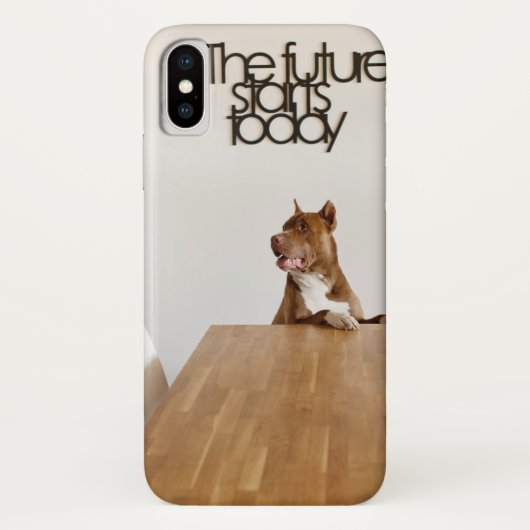 「今日から未来がスタート – かわいい犬のデザイン Case-Mate iPhoneケース (裏面)