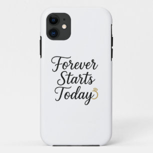 今日から永遠に - ロマンチックな結婚式名言Tシャツ iPhone 11 ケース