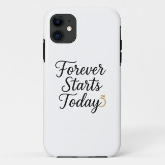 今日から永遠に - ロマンチックな結婚式名言Tシャツ iPhone 11 ケース