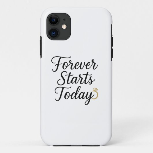 今日から永遠に - ロマンチックな結婚式名言Tシャツ Case-Mate iPhoneケース (裏面)