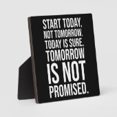 今日から開始 – 成功やる気を起こさせる フォトプラーク (正面)