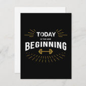 今日が新しい始めのジムフィットネス動機 シーズンカード (正面/裏面)