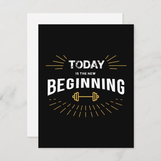 今日が新しい始めのジムフィットネス動機 シーズンカード (正面/裏面)