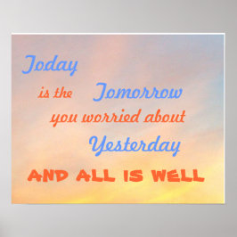 「今日が明日のポスタやる気を起こさせるー」 ポスター