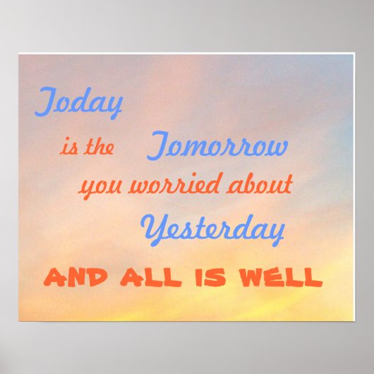 「今日が明日のポスタやる気を起こさせるー」 ポスター (正面)