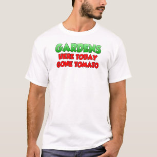 今日ここに庭のトマト行った Tシャツ