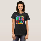 今日こそは学ぶぞ先生チーム バックトゥスクール Tシャツ (正面フル)